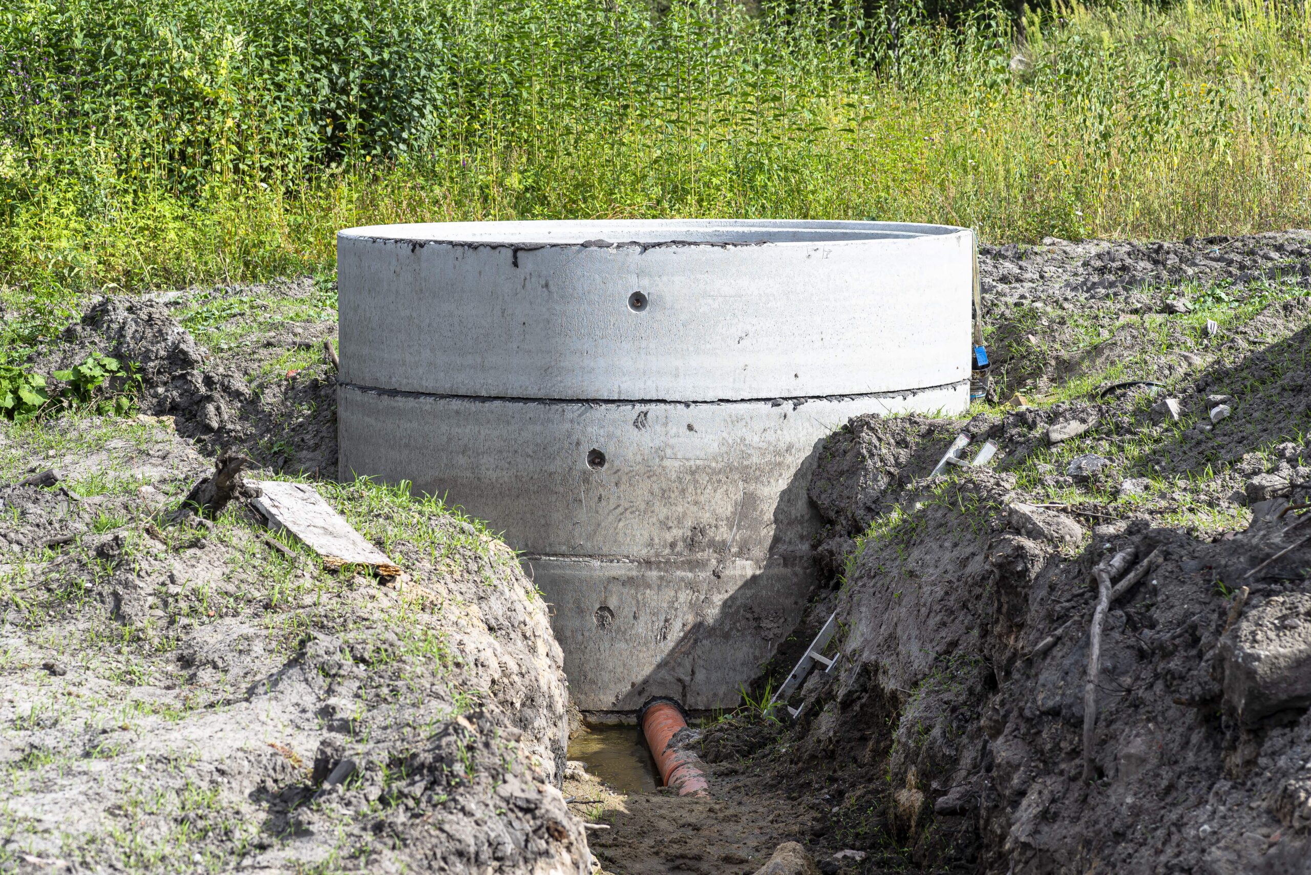 a concrete septic tank - a good method of greywater recycling