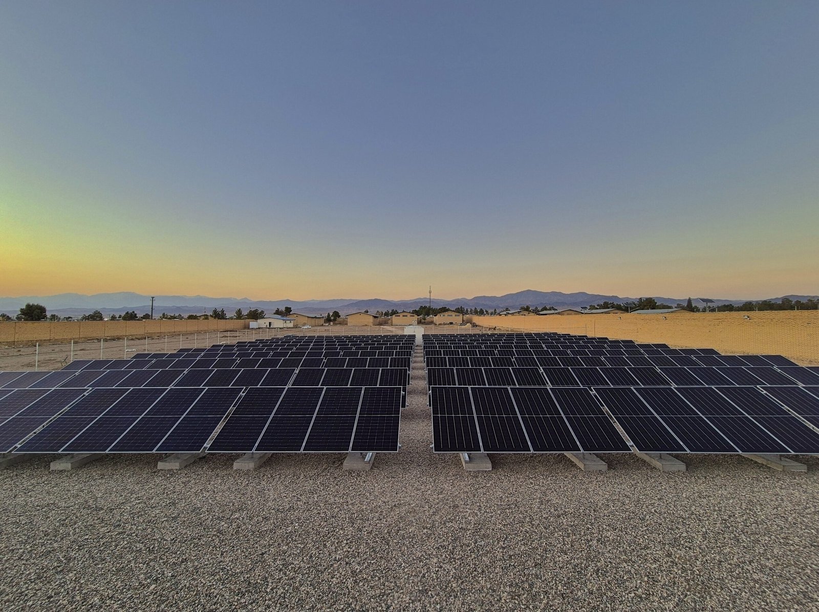 Solar PV arrays installed at the 200 kWp ground-mounted power plant